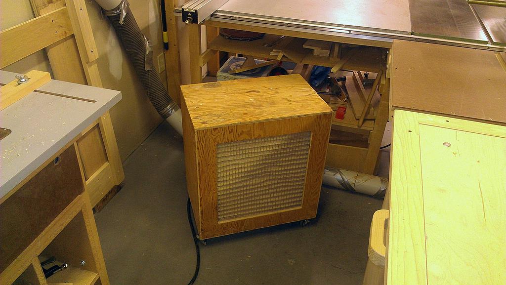 Woodshop air filtration unit