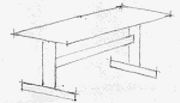 Trestle table concept sketch