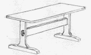 Trestle table concept sketch