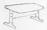 Trestle table concept sketch