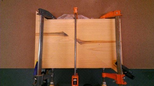 Gluing up board halves