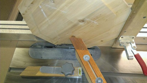 Octagon tenon jig close up