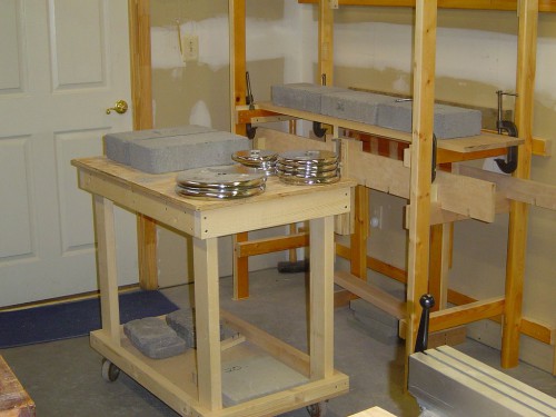 Shelf deflectometer weight cart